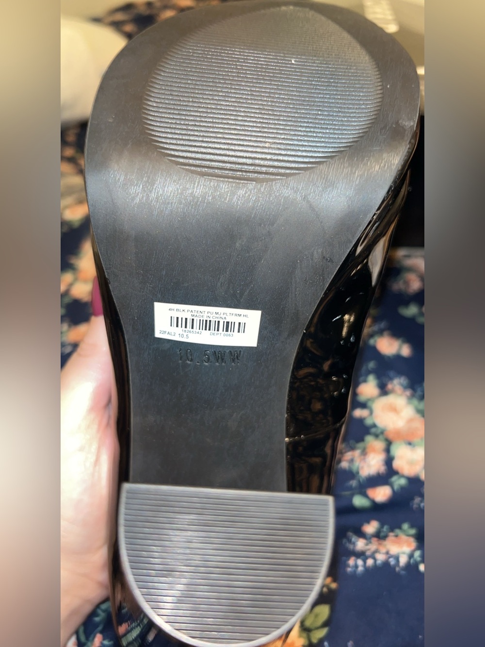 Torrid Black Patent Mary Jane Heels size 10.5WW